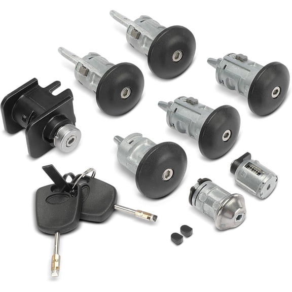A-Premium Door Lock Cylinder with Key Set Compatible with Ford Transit Connect 2010 2011 2012 2013