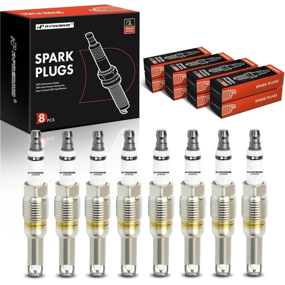 A-Premium Double Iridium Spark Plug Compatible with Ford Explorer 2006-2008, Explorer Sport Trac 2007-2008, Mustang 2005-2008 & Mercury Mountaineer 2006-2008 & Avanti Avanti, 4.6L, Pack of 8