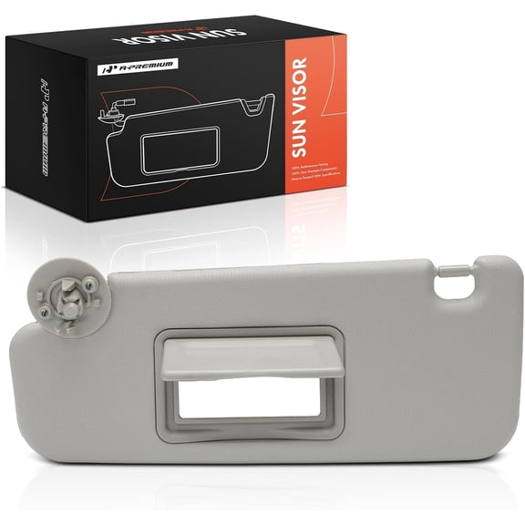 A-Premium Driver Left Side Sun Visor Compatible with Chevy Sonic 2012-2020 Spark 2013-2016 - Without Vanity Light with Vanity Mirror Gray Color - Replaces P95327509