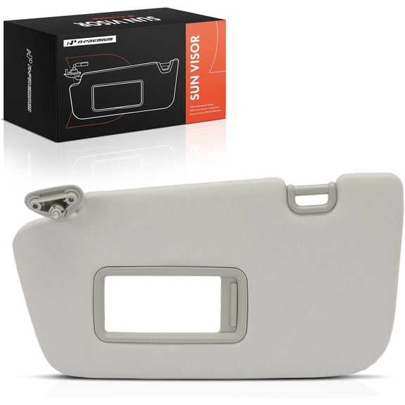 A-Premium Driver Left Side Sun Visor Compatible with Subaru Impreza, WRX, WRX STI, 2008-2014 - Without Vanity Light, with Vanity Mirror, Gray Color - Replaces 92011FG032ME