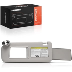 A-Premium Driver Left Side Sun Visor Compatible with Toyota RAV4 2006-2013 - Without Sunroof Without Vanity Light with Vanity Mirror with Sliding Sun Visor Extension Gray - Replaces 74320-42500-B0