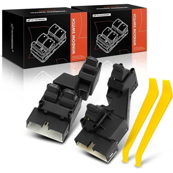 A-Premium Driver and Passenger Side Power Window Switch Compatible with Dodge Ram 1500 1999-2001, Ram 2500 1999-2002, Ram 3500 1999-2002, Dakota 1999-2000, Replace# 56021912AA, 56021912AB