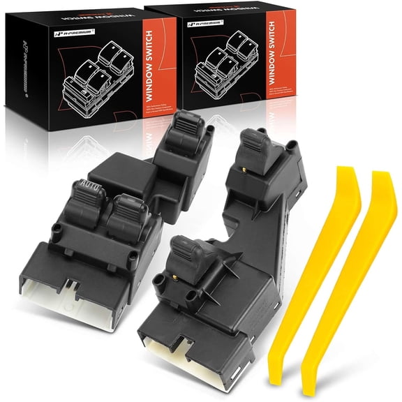 A-Premium Driver and Passenger Side Power Window Switch Compatible with Dodge Ram 1500 1999-2001, Ram 2500 1999-2002, Ram 3500 1999-2002, Dakota 1999-2000, Replace# 56021912AA, 56021912AB