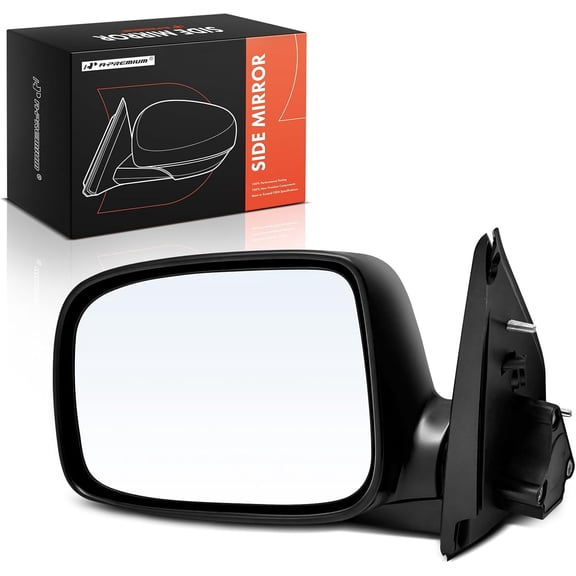 A-Premium Driver Side Manual Door Mirror - Compatible with Chevrolet Colorado & GMC Canyon, 2009 2010 2011 2012 - Non-Heated Manual Folding Black Outside Rear View Mirror - Replace# 25954870