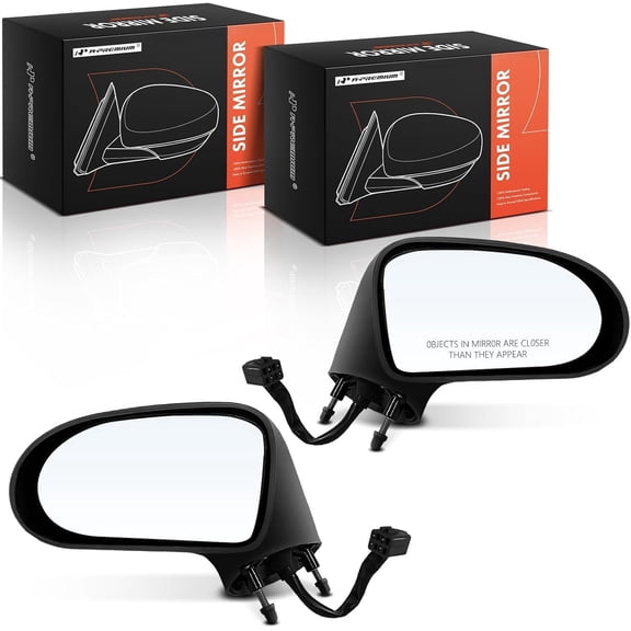 A-Premium Pair (2) Driver and Passenger Side Power Door Mirror - Compatible with Buick LeSabre 1992-1999, Park Avenue 1991-1996 & Oldsmobile 88 1992-1999, 98, LSS, Regency - Non-Heated, Non-Folding