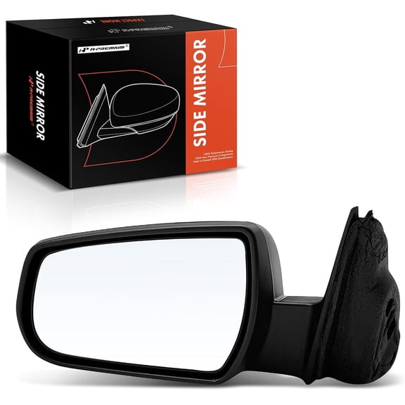A-Premium Driver Side Power Door Mirror - Compatible with Chevrolet Malibu 2013 2014 2015 - Heated Manual Folding Black Texture Outside Rear View Mirror - Replace# 22860548
