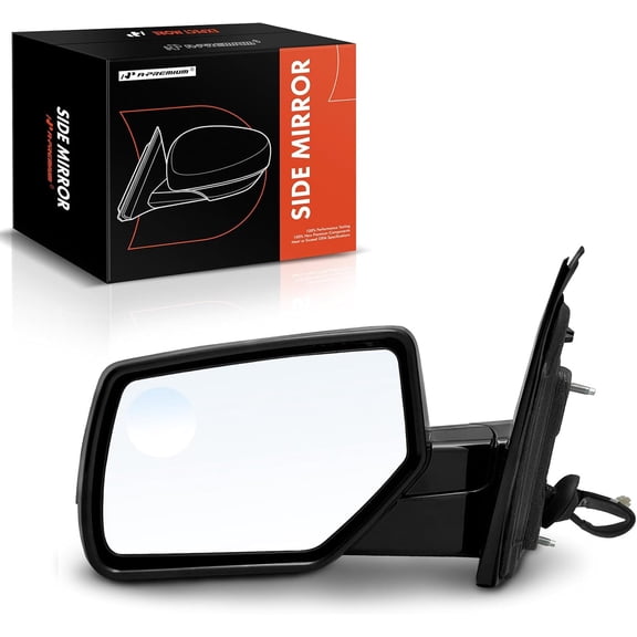 A-Premium Driver Side Power Door Mirror - Compatible with Chevrolet Tahoe, Suburban 3500 HD & GMC Yukon, Yukon XL - Heated Manual Folding Chrome Outside Rear View Mirror with Blind Spot Detection