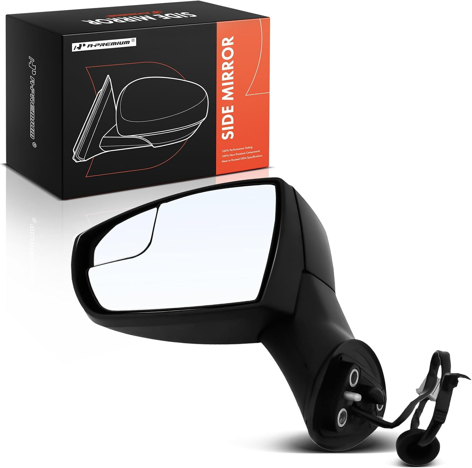 A-Premium Driver Side Power Door Mirror - Compatible with Ford EcoSport 2018 2019 2020 2021 2022 - Non-Heated Manual Folding Black Outside Rear View Mirror w/Turn Signal - Replace# GN1Z17683C