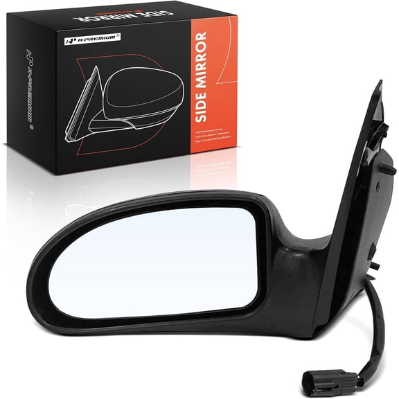 A-Premium Driver Side Power Door Mirror - Compatible with Ford Focus 2000 2001 2002 2003 2004 2005 2006 2007 - Non-Heated Non-Folding Black Outside Rear View Mirror - Replace# 6S4Z17683BA
