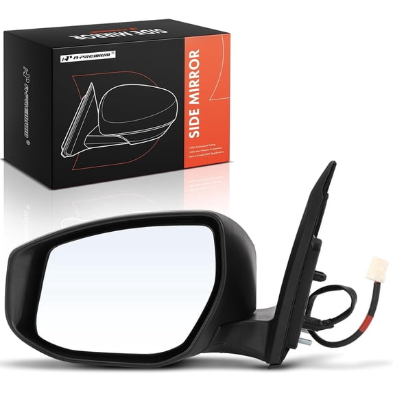 A-Premium Driver Side Power Door Mirror - Compatible with Nissan Sentra 2013 2014 2015 - Non-Heated, Manual Folding Black Outside Rear View Mirror - Replace# 96302-3SG0B