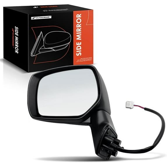 A-Premium Driver Side Power Door Mirror - Compatible with Subaru Forester 2014 2015 2016 2017 2018 - Heated Manual Folding Black Smooth Outside Rear View Mirror - Replace# 91036SG002