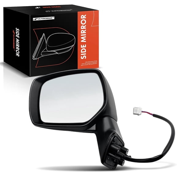 A-Premium Driver Side Power Door Mirror - Compatible with Subaru Forester 2014 2015 2016 2017 2018 - Heated Manual Folding Black Smooth Outside Rear View Mirror - Replace# 91036SG002