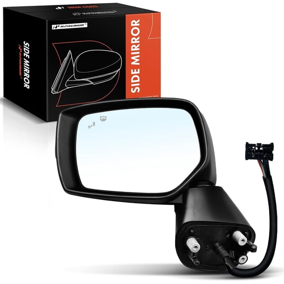 A-Premium Driver Side Power Door Mirror - Compatible with Subaru Forester 2017-2018 - Heated Manual Folding Black Outside Rear View Mirror w/Turn Signal and Blind Spot Detection