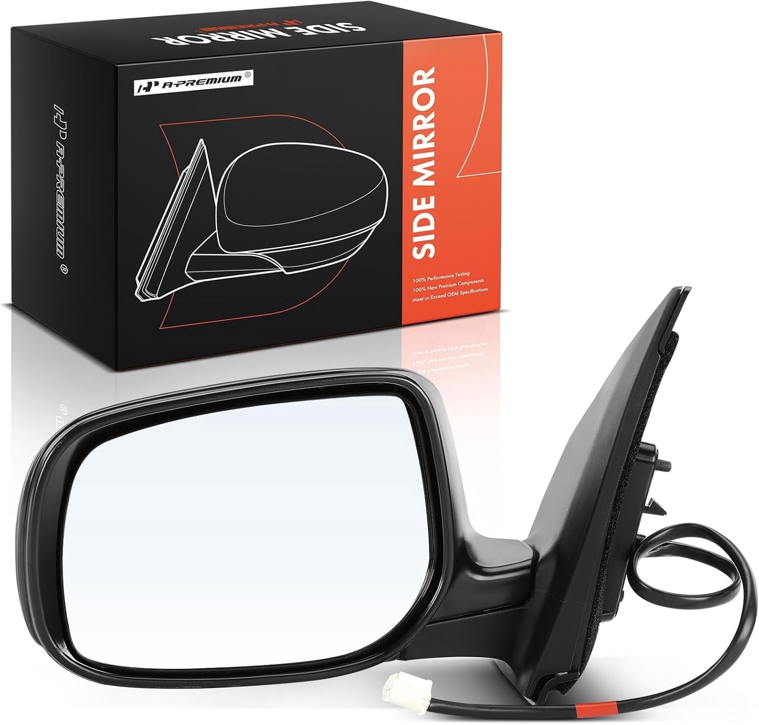 A-Premium Driver Side Power Door Mirror - Compatible with Toyota Corolla 2009 2010 2011 2012 2013 - Non-Heated Manual Folding Black Outside Rear View Mirror - Replace# 87940-12C60