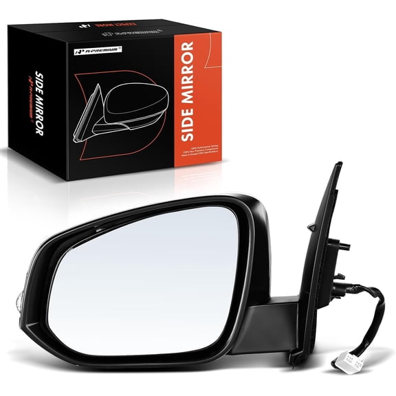 A-Premium Driver Side Power Door Mirror - Compatible with Toyota RAV4 2013 2014 2015 - Heated Manual Folding w/Turn Signal White Outside Rear View Mirror
