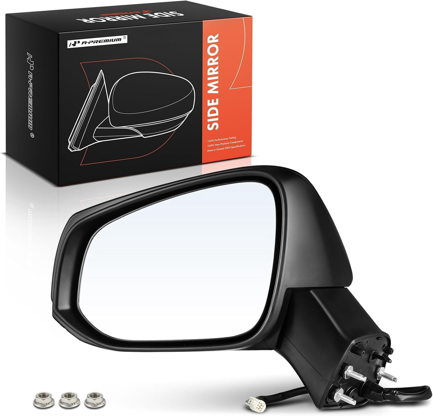 A-Premium Driver Side Power Door Mirror Compatible with Toyota RAV4 2019 2020 2021 2022 - Non-Heated Manual Folding Black Outside Rear View Mirror - Replace# 8794542210, 8794042E01