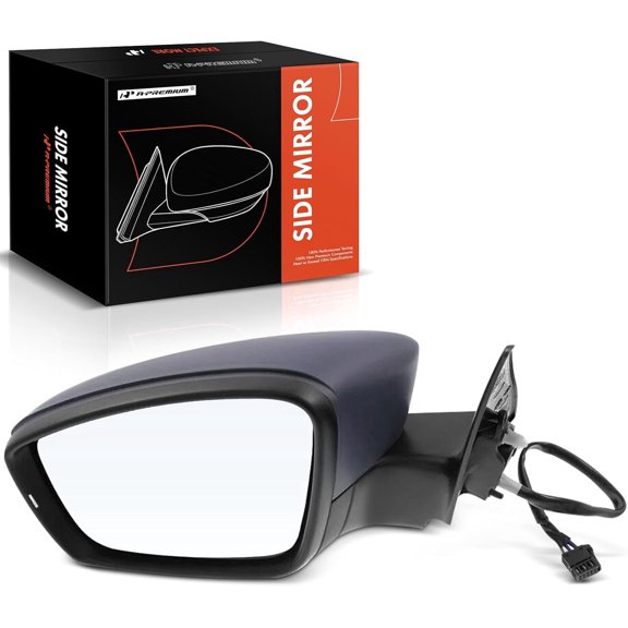 A-Premium Driver Side Power Door Mirror - Compatible with Volkswagen Beetle 2012-2013 - Heated Manual Folding Black Outside Rear View Mirror w/Turn Signal - Replace# 5C1857507AB9B9, 5C1857507N9B9