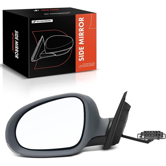 A-Premium Driver Side Power Door Mirror - Compatible with Volkswagen Passat 2004-2005 - Heated Manual Folding Black Outside Rear View Mirror w/Turn Signal - Replace# 3B1857507T01CPFM