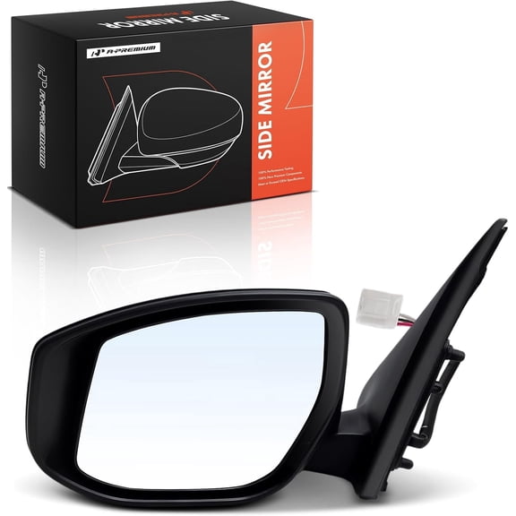 A-Premium Driver Side Power Door Mirror - Compatible with Nissan Sentra 2013-2019 - Non-Heated Manual Folding Textured Black Outside Rear View Mirror
