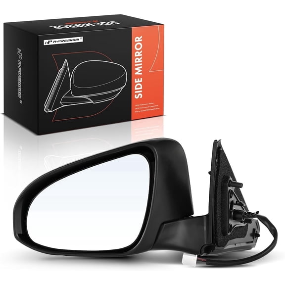 A-Premium Driver Side Power Door Mirror - Compatible with Toyota Camry 2015 2016 2017 - Heated Manual Folding Black Outside Rear View Mirror