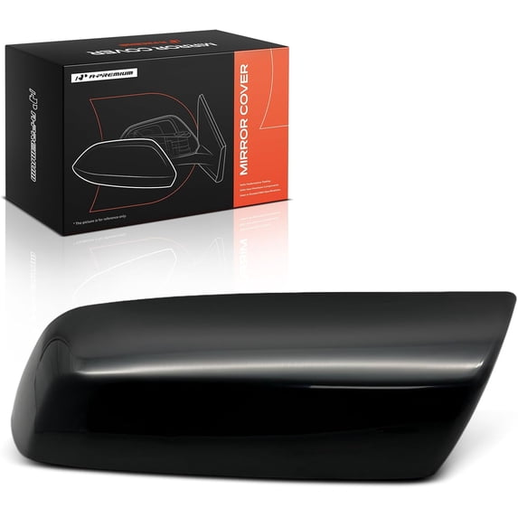 A-Premium Driver Side Rearview Mirror Cover Cap - Compatible with Chevrolet Silverado 1500 LD & GMC Sierra 1500 Limited, Sierra 2500 3500 HD - Smooth Black, Without Turn Signal Hole