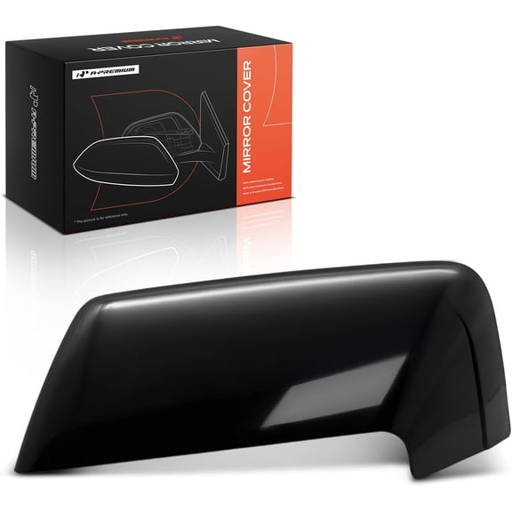 A-Premium Driver Side Rearview Mirror Cover Cap - Compatible with Ford Expedition 2007-2017 & Lincoln Navigator 2007-2014 - Smooth Black