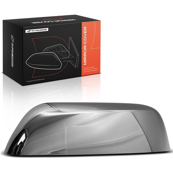 A-Premium Driver Side Rearview Mirror Cover Cap - Compatible with Ford Explorer 2019 - Chrome