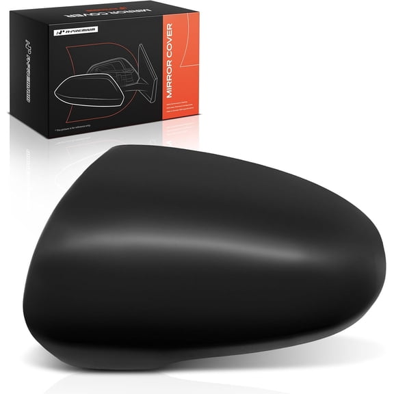 A-Premium Driver Side Rearview Mirror Cover Cap - Compatible with Hyundai Tucson 2016 2017 2018 2019 2020 2021 - Smooth Black, with Turn Signal Hole