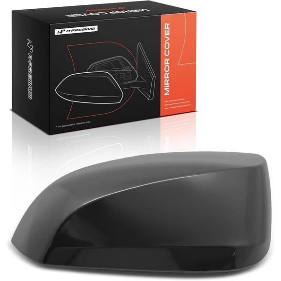 A-Premium Driver Side Rearview Mirror Cover Cap - Compatible with Toyota Sienna 2021 2022 2023 2024 2025 - Smooth Black, with Turn Signal Hole