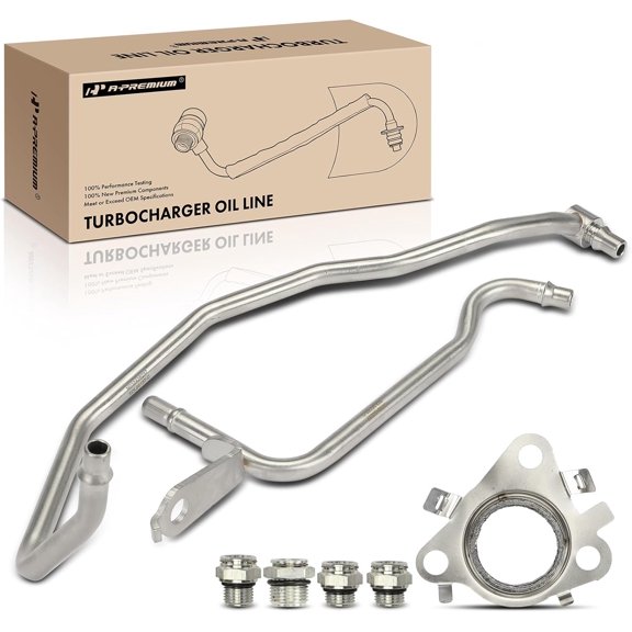 A-Premium Driver Side Turbo Coolant Line Kit Compatible with Ford F-150 2011-2016, Transit-150/250/350 2015-2021, Transit-350 HD 2015-2021, Expedition & Lincoln Navigator, V6 3.5L, Left Side