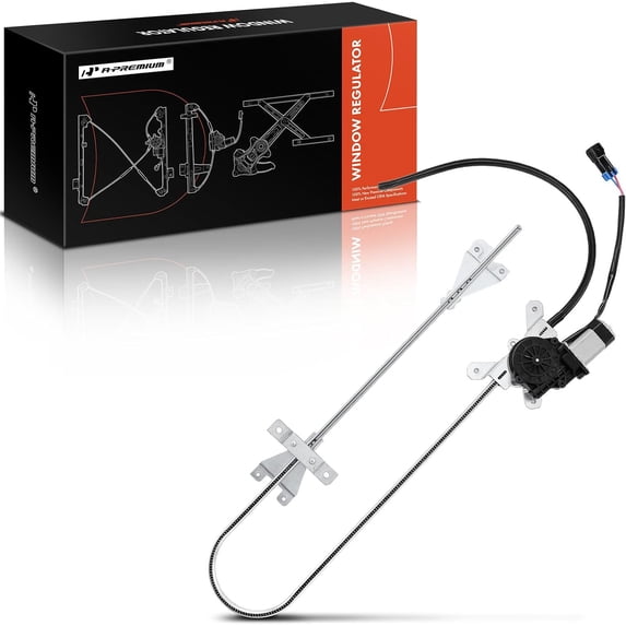 A-Premium Electric Power Window Regulator with 2-Pin Motor Compatible with Kenworth T600 1999 2000 2001 2002 2003 2004, Front Right Passenger Side, Replace# R211010R