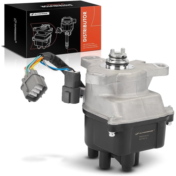 A-Premium Electronic Distributor with Cap and Rotor Compatible with Honda Civic (CX/DX/LX Model) 1992-1995, Civic del Sol (S Model) 1993-1995, 1.5L 4 Cyl