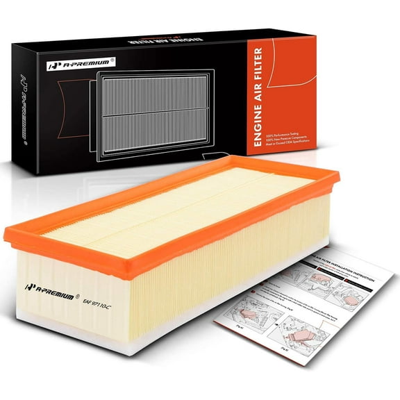 A-Premium Engine Air Filter Compatible with Audi A3 2008-2013, Q3, TT (Quattro) & Volkswagen Jetta 2005-2018, Passat, Beetle, CC, Golf, GTI & More, 1.8L 1.9L 2.0L