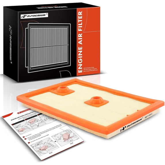 A-Premium Engine Air Filter Compatible with Audi A3 Sportback e-tron 2016-2018 & Volkswagen Jetta 2013-2018, L4 1.4L, Flexible Panel, Replace# 04E129620