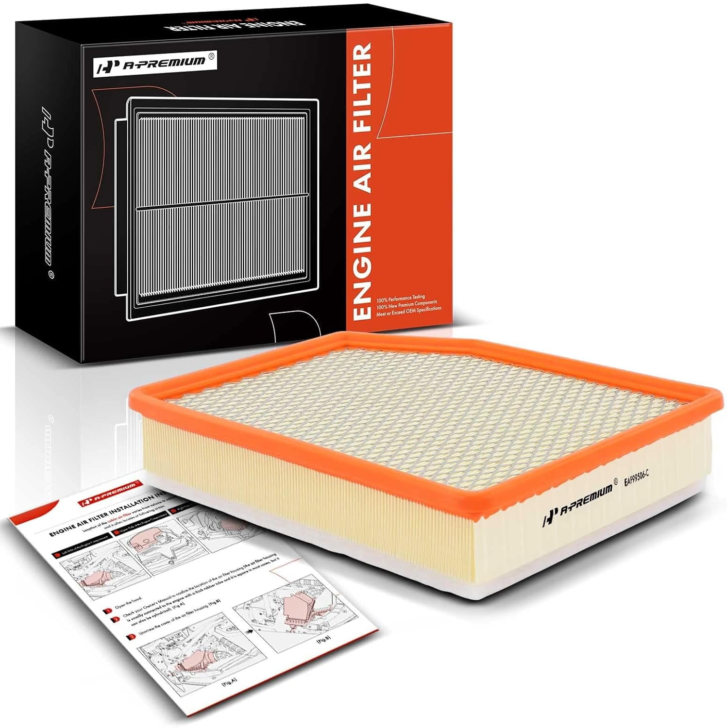 A-Premium Engine Air Filter Compatible with Chevrolet Silverado 1500 ...