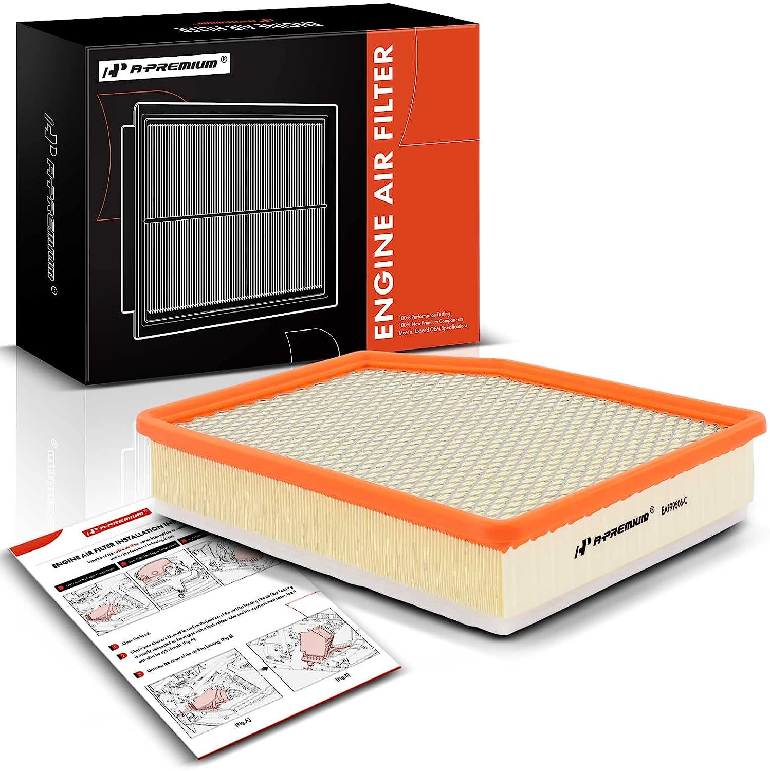 APremium Engine Air Filter Compatible with Chevrolet Silverado 1500