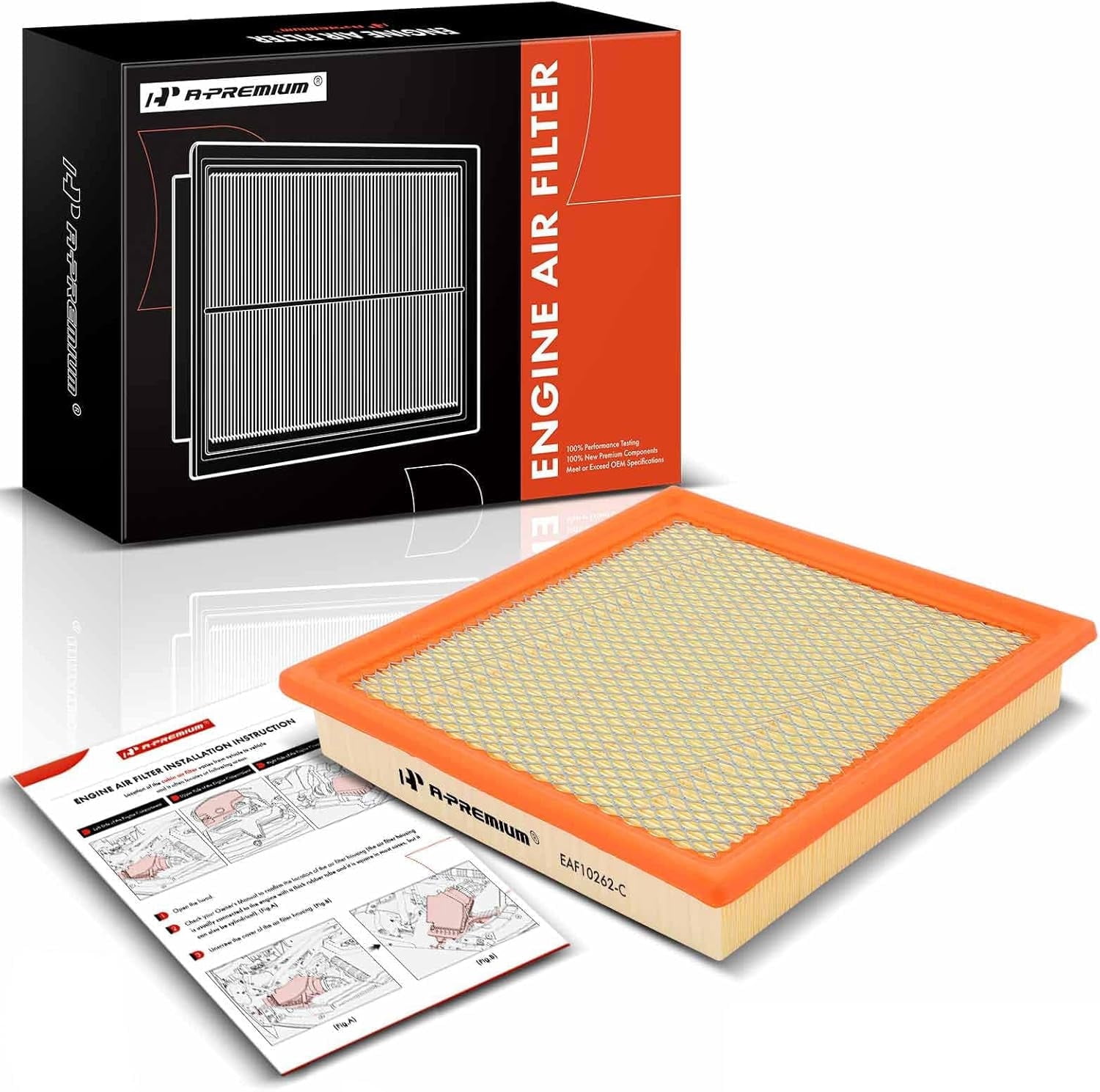 A-Premium Engine Air Filter Compatible with Ford & Lincoln Models - F ...