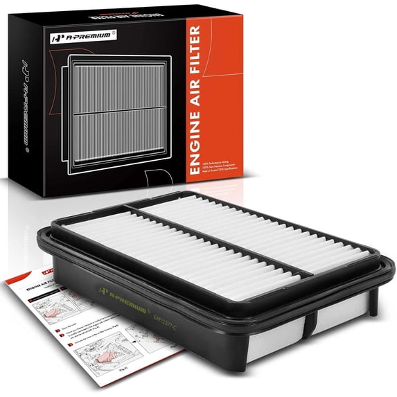 A-Premium Engine Air Filter Compatible with Geo Storm & Isuzu Impulse, Stylus & Mazda 929 & Toyota 4Runner, Pickup, Previa, Tacoma, 1990-2004, 2.4L 2.7L, Rigid Panel, Replace# 17801-35020