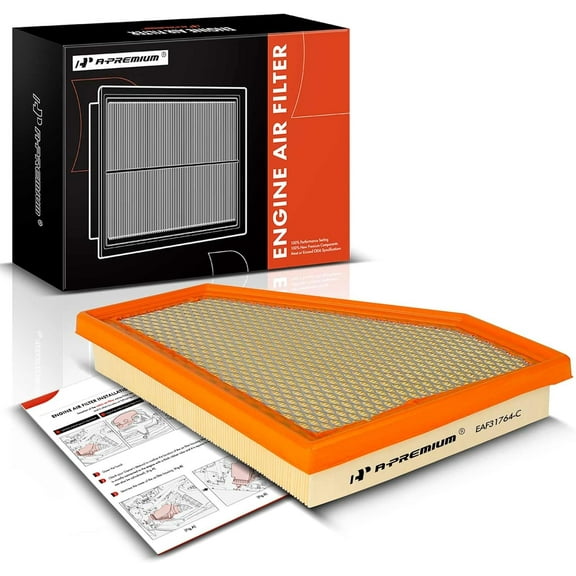 A-Premium Engine Air Filter Compatible with Jeep WK2 Series Grand Cherokee 2022-2024, WL Series Grand Cherokee L 2021-2023, Grand Cherokee WK 2022, 3.6L, Replace# A31764