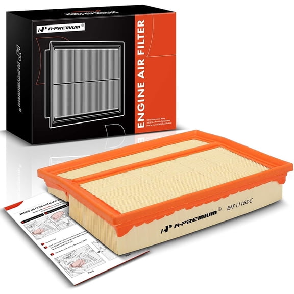 A-Premium Engine Air Filter Compatible with Mercedes-Benz C230 1997-2000 2.3L, C280 1998-2000 2.8L, CLK320 1999-2002, SLR McLaren 2005-2009 5.5L, ML320, ML350, ML430, ML500, ML55 AMG, Replace# A35470