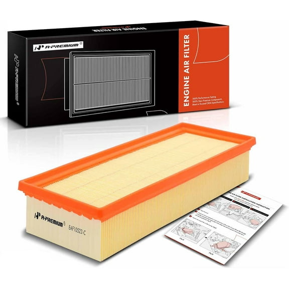 A-Premium Engine Air Filter Compatible with Audi A4, A4 allroad, A4 Quattro, A5, A5 Quattro, allroad, Q5, 2009-2017, L4 2.0L, Replace# 8K0133843E
