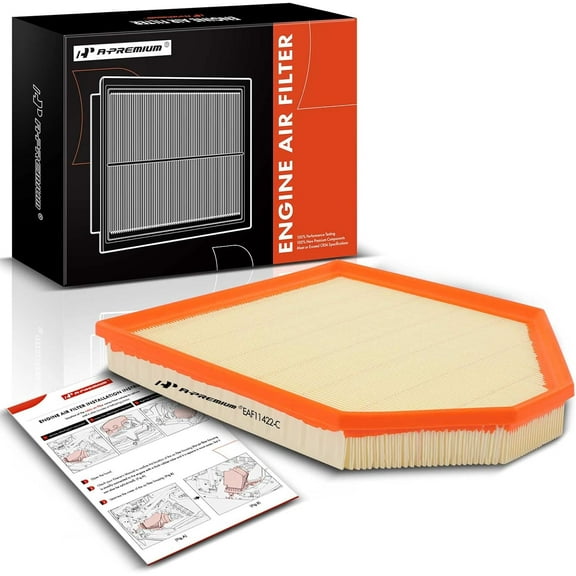 A-Premium Engine Air Filter Compatible with BMW F25 F26 Series X3 2011-2017, X4 2015-2018, 2.0L 3.0L, Flexible Panel, Replace# 13717601868