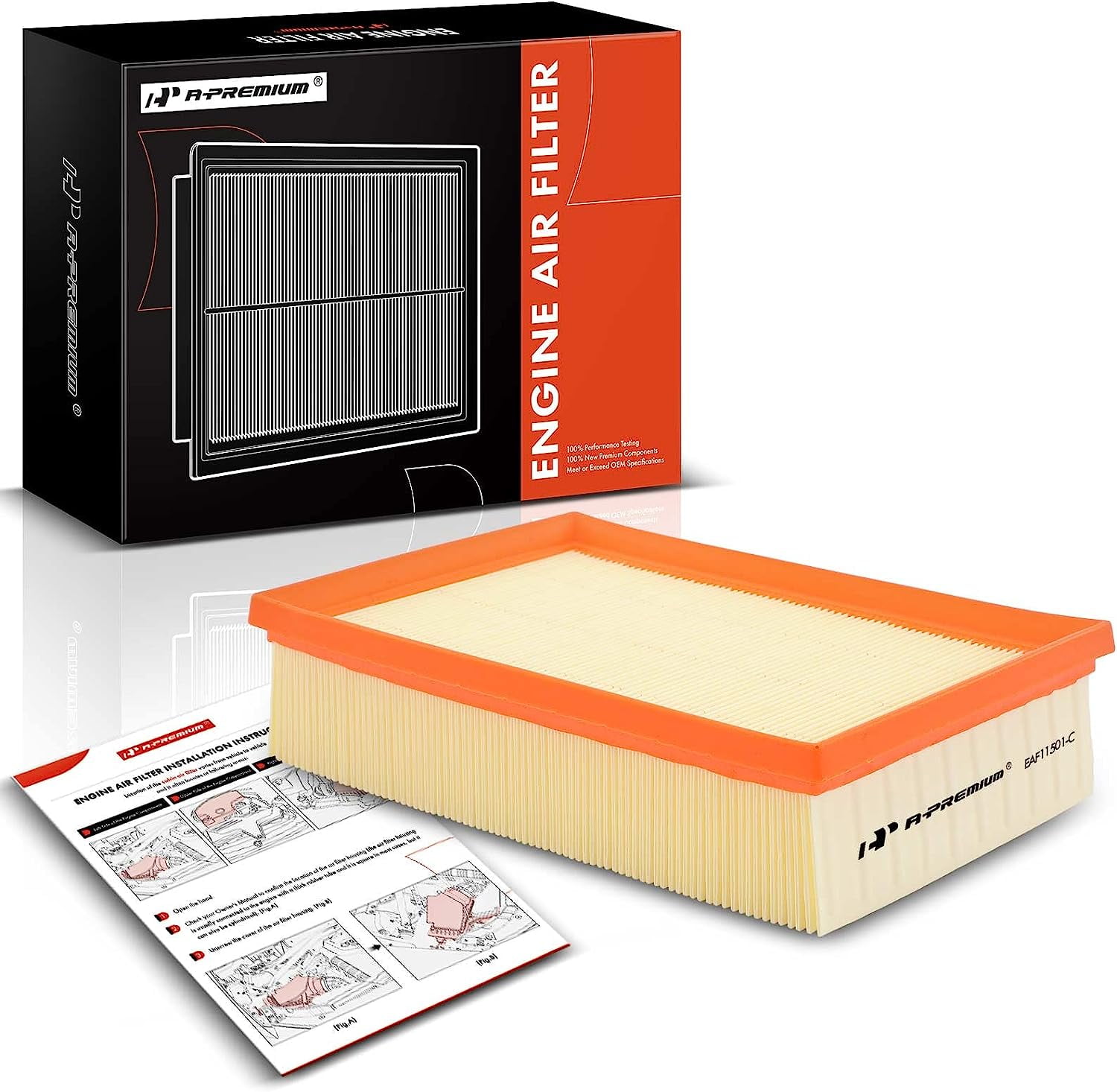 APremium Engine Air Filter Compatible with Buick Encore & Chevrolet