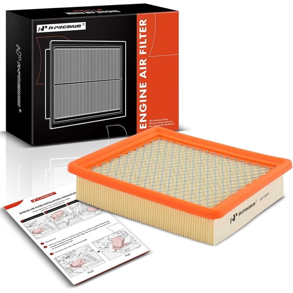 A-Premium Engine Air Filter Compatible with Chevrolet Volt 2011-2015 & Cadillac ELR 2014-2016, Flexible Panel, Replace# 20871244