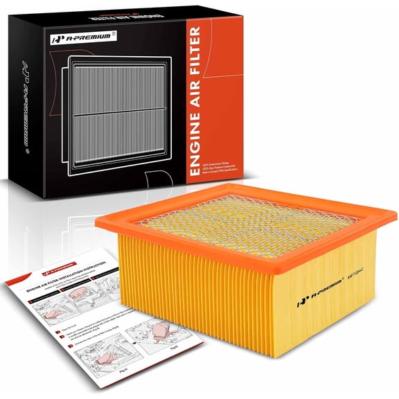 A-Premium Engine Air Filter Compatible with Dodge Ram 2500 2003-2009, Ram 3500 2003-2008, L6 5.9L, Flexible Panel, Replace# 53034249AA