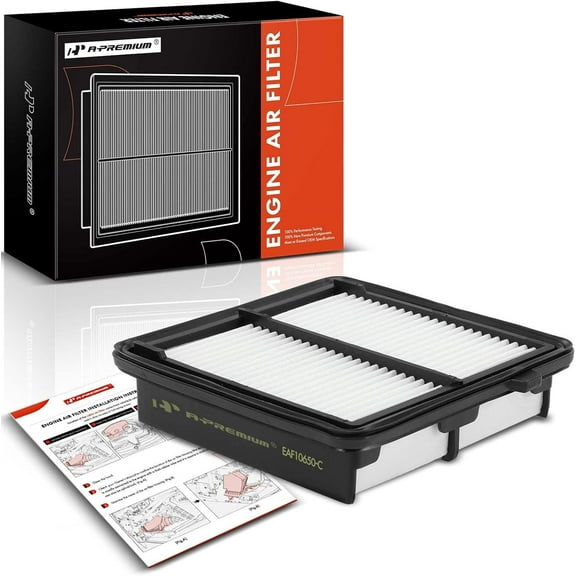 A-Premium Engine Air Filter Compatible with Honda Fit 2009-2014, L4 1.5L, Rigid Panel, Replace# 17220RB6Z00
