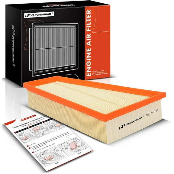 A-Premium Engine Air Filter Compatible with Infinit QX30 & Mercedes-Benz W205 B250, CLA250, GLA250, 2013-2020, Flexible Panel, Replace# 2700940004