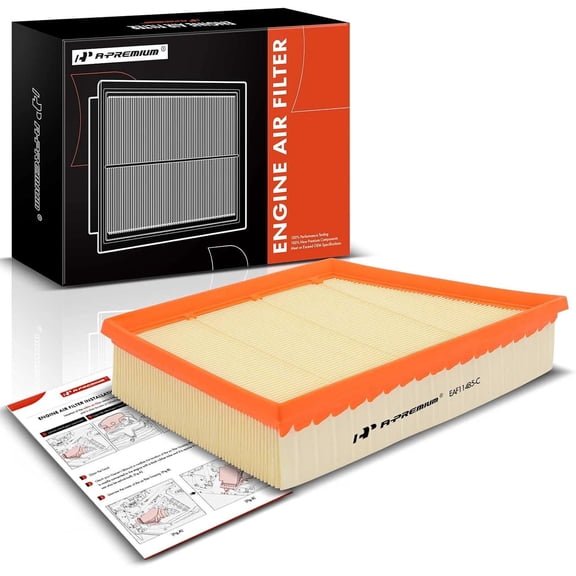 A-Premium Engine Air Filter Compatible with Land Rover Discovery Sport, LR2, Range Rover Evoque, 2012-2017, Flexible Panel, Replace# LR029078