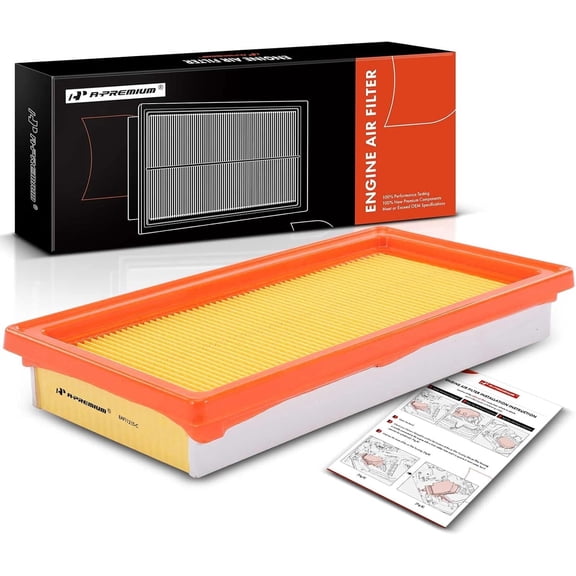 A-Premium Engine Air Filter For Nissan Micra 2015-2019, Versa 2012-2019, L4 1.6L, Flexible Panel, Replace# 165461HK01