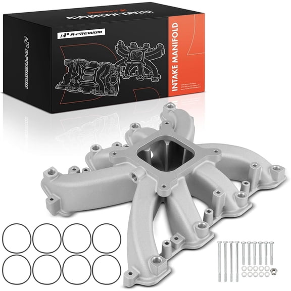 A-Premium Engine Aluminum Single Plane Mid-Rise EFI Intake Manifold Compatible with GM LS3 L92 Rectangle Port, 6.2L/376 - Cadillac Escalade & Chevrolet Camaro,Tahoe & GMC Yukon 2007-2008